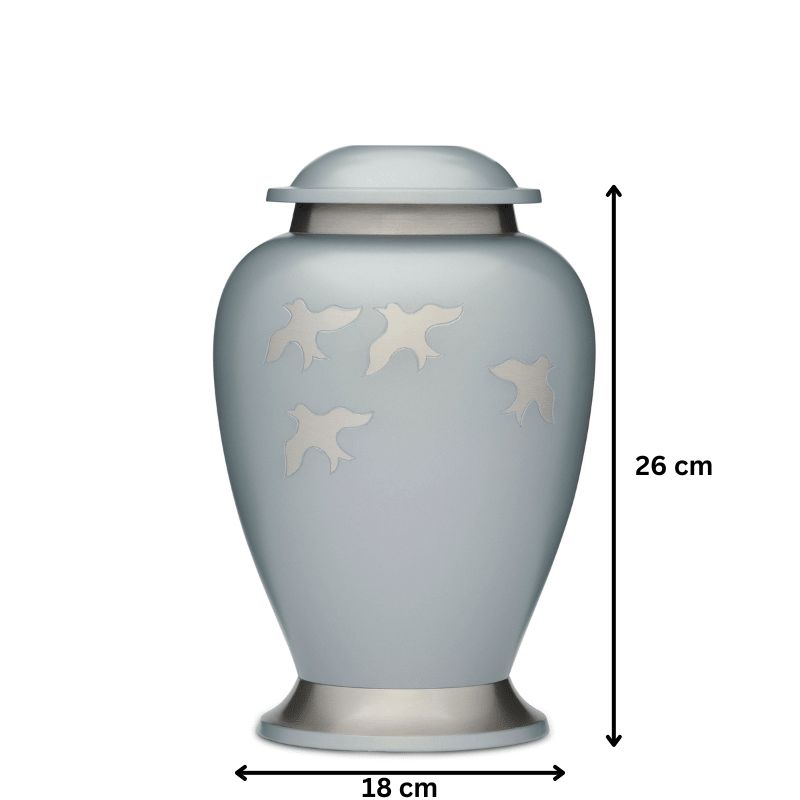 Silver Birds Adult Urn - PREMIUM URNS