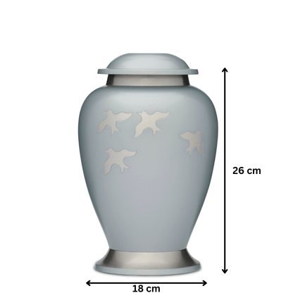 Silver Birds Adult Urn - PREMIUM URNS