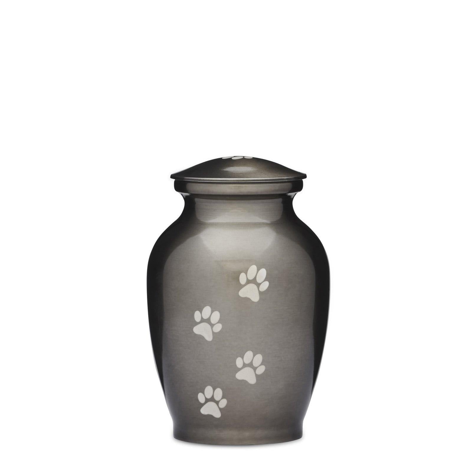 Silver Paws Alloy Urn - 6" - PREMIUM URNS