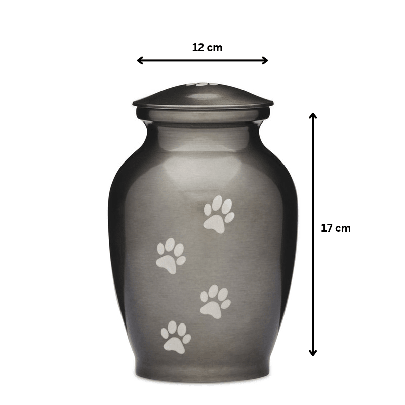 Silver Paws Alloy Urn - 7" - PREMIUM URNS