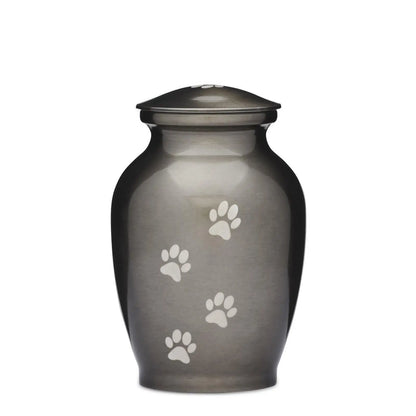 Silver Paws Alloy Urn - 7" - PREMIUM URNS