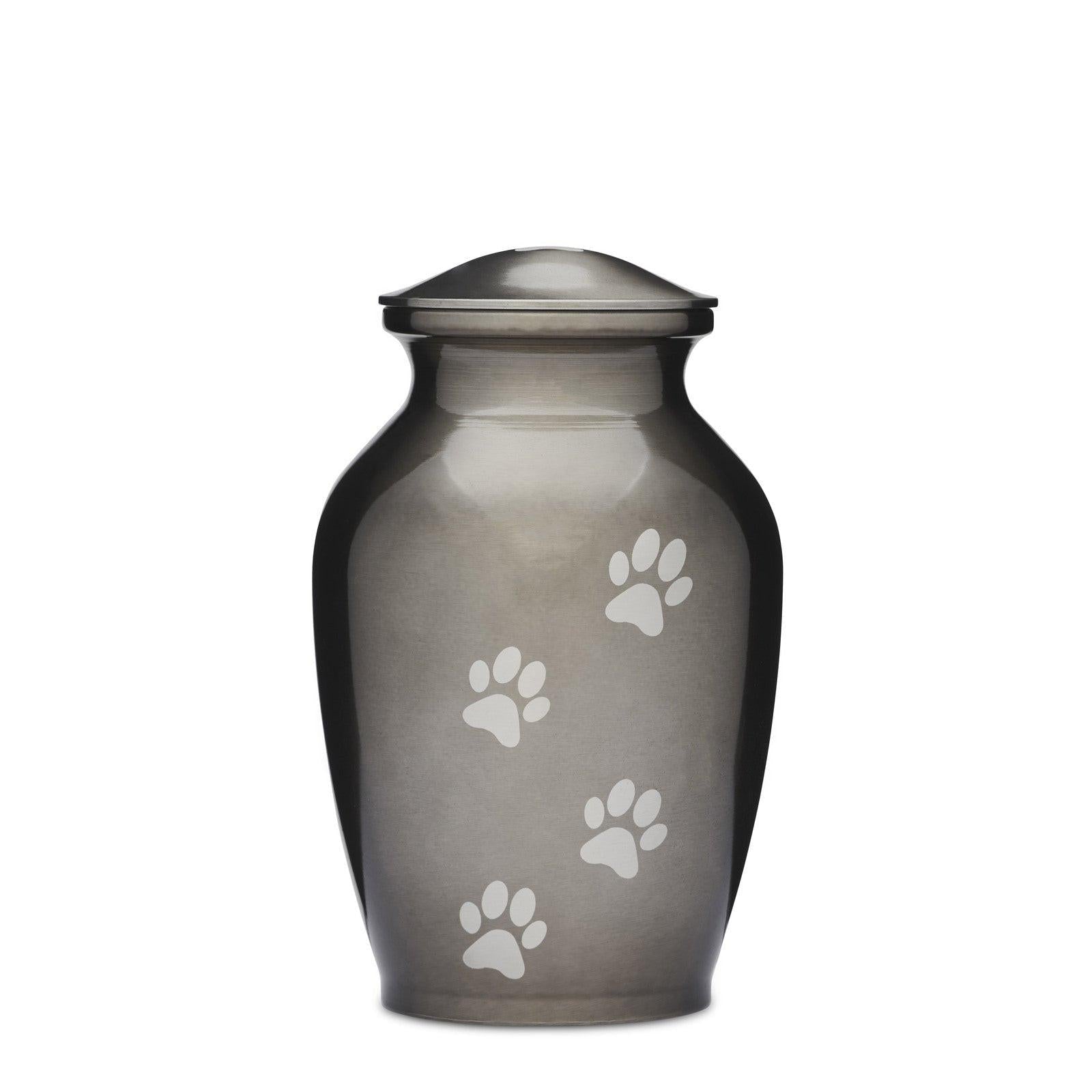 Silver Paws Alloy Urn - 8" - PREMIUM URNS
