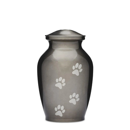 Silver Paws Alloy Urn - 8" - PREMIUM URNS