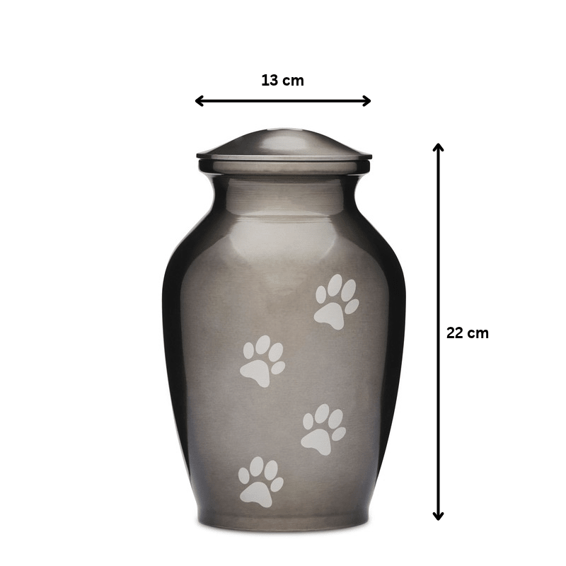 Silver Paws Alloy Urn - 8" - PREMIUM URNS