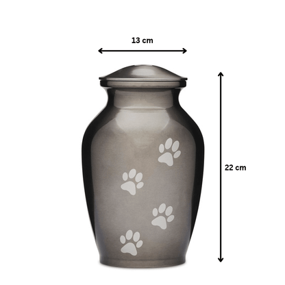 Silver Paws Alloy Urn - 8" - PREMIUM URNS
