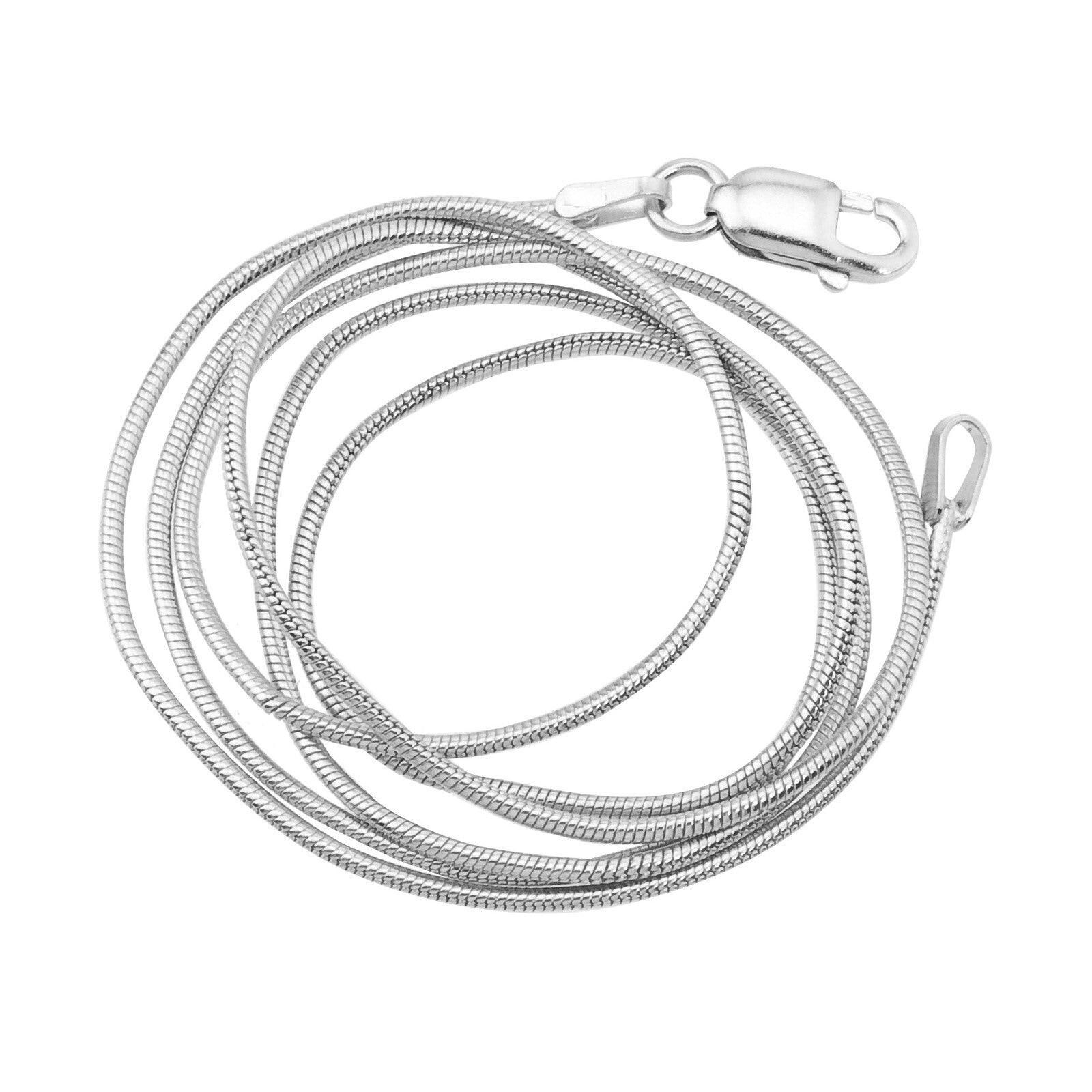 Silver Tone Basic Brass Snake Chain 50cm - PREMIUM URNS
