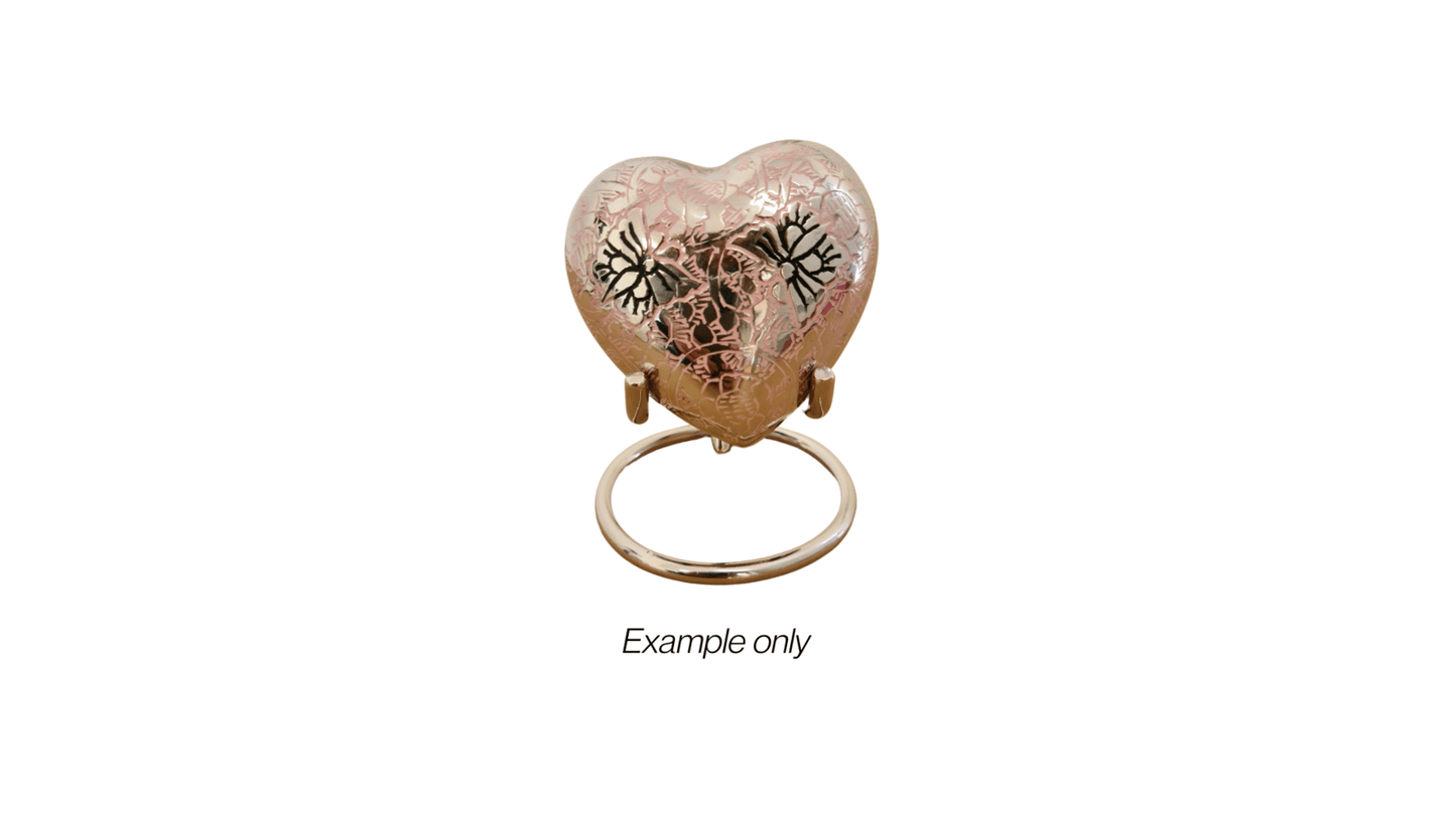 Stand for Keepsake Heart - Silver Nickel - PREMIUM URNS