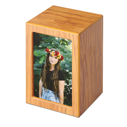Timber Veneer Photo Urn - Extra Large - PREMIUM URNS
