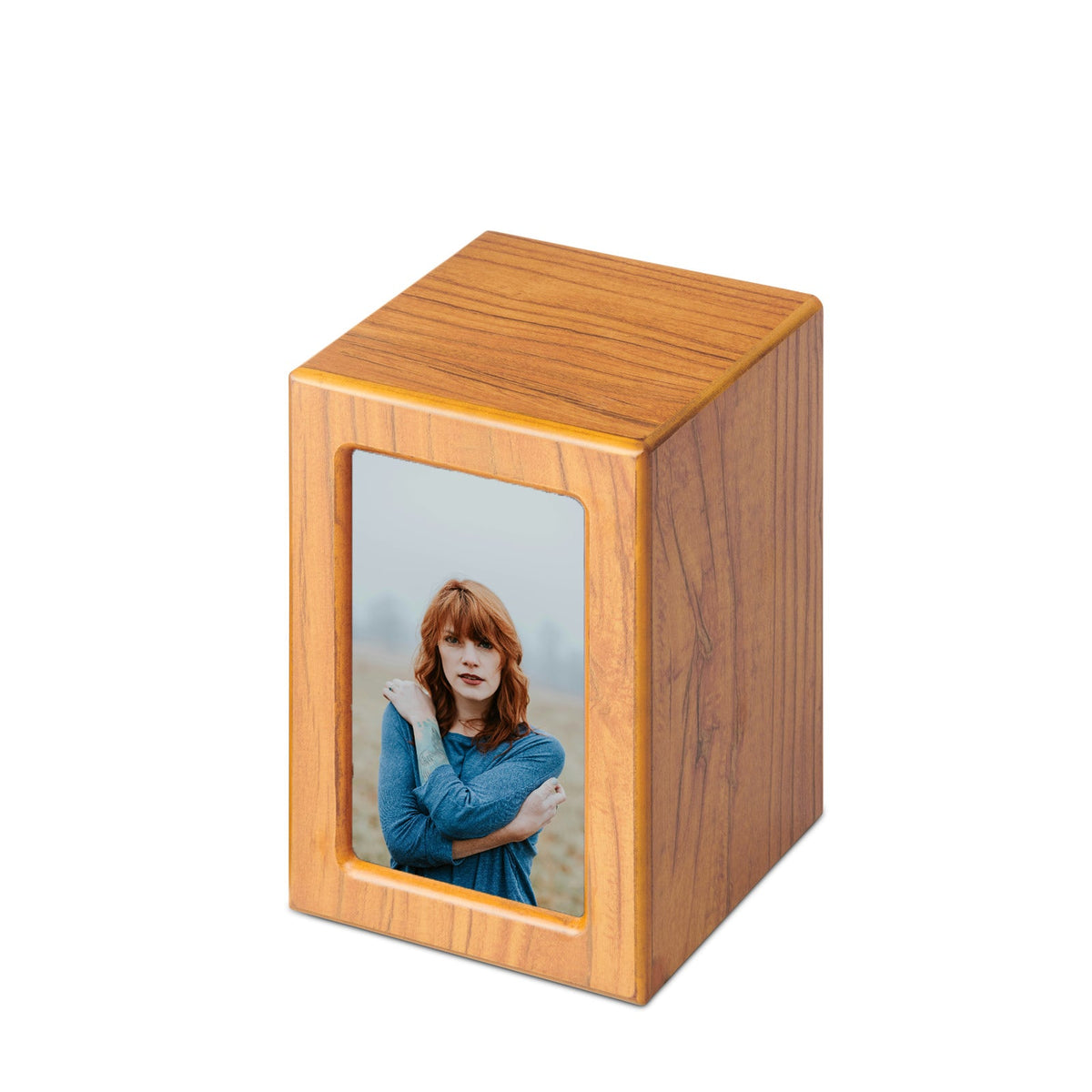 Timber Veneer Photo Urn - Large - PREMIUM URNS