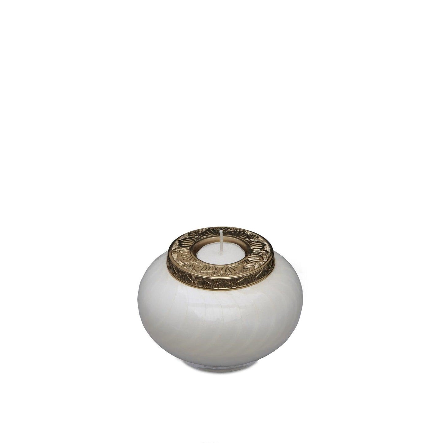 White and Gold Candle Urn - Keepsake - PREMIUM URNS