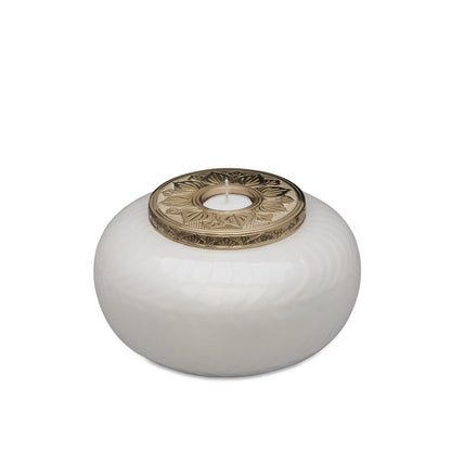 White and Gold Candle Urn - Medium - PREMIUM URNS
