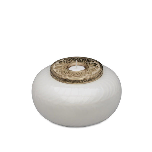 White and Gold Candle Urn - Medium - PREMIUM URNS