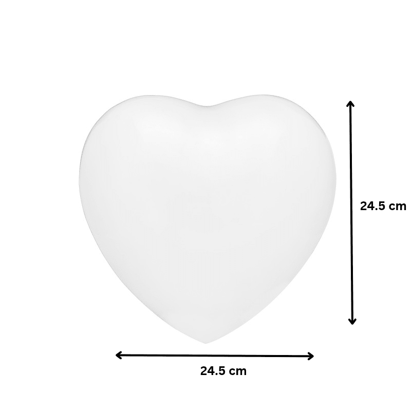 White Enamel Adult Heart Urn - PREMIUM URNS