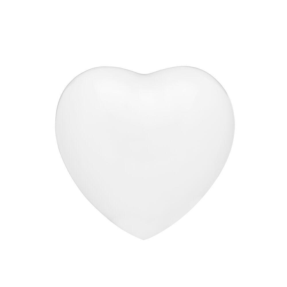 White Enamel Adult Heart Urn - PREMIUM URNS