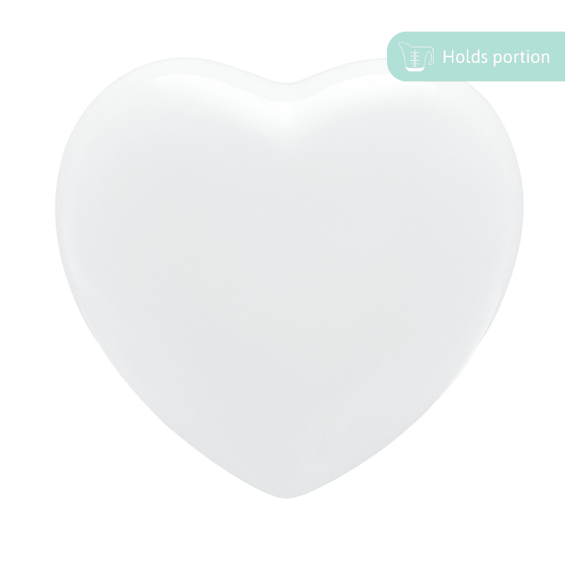 White Enamel Large Heart Urn - PREMIUM URNS