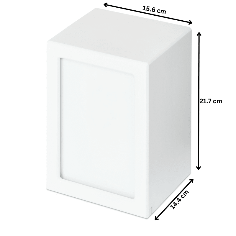 White Photo Urn - Extra Large - PREMIUM URNS
