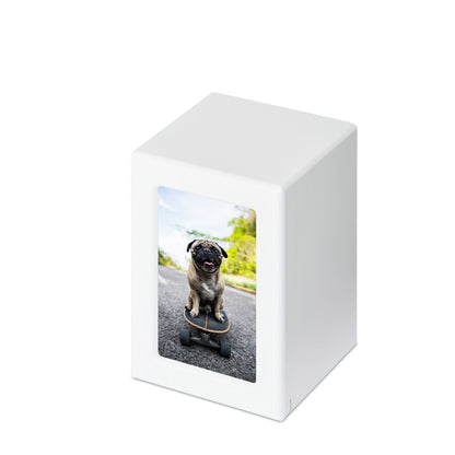 White Photo Urn - Large - PREMIUM URNS