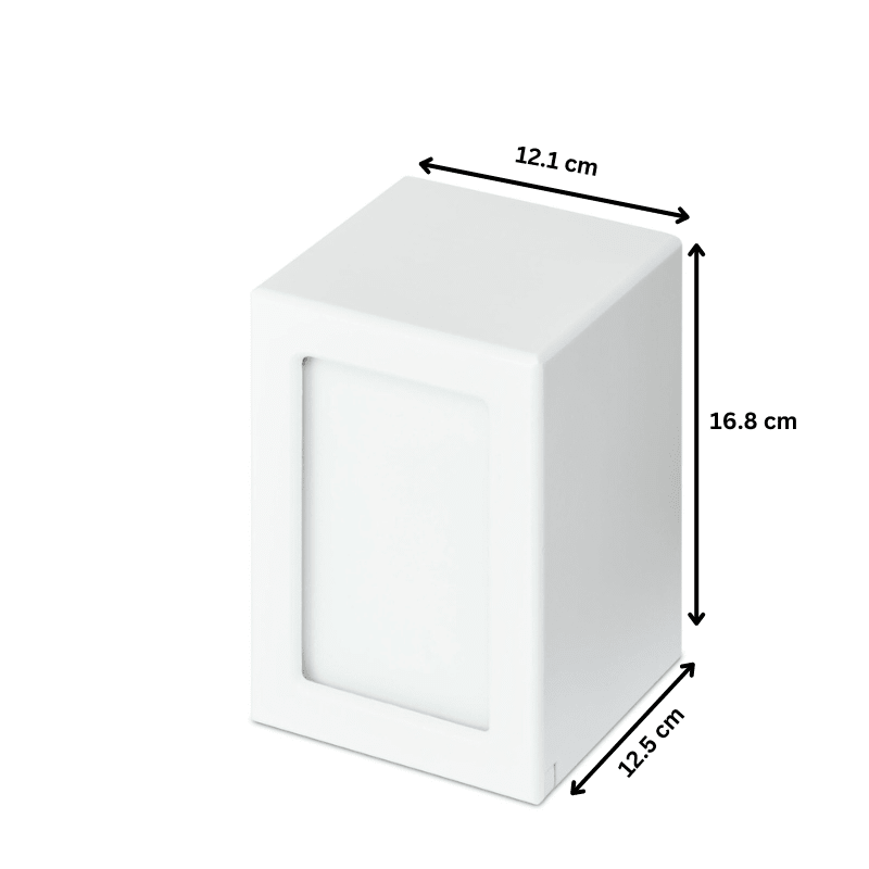 White Photo Urn - Large - PREMIUM URNS