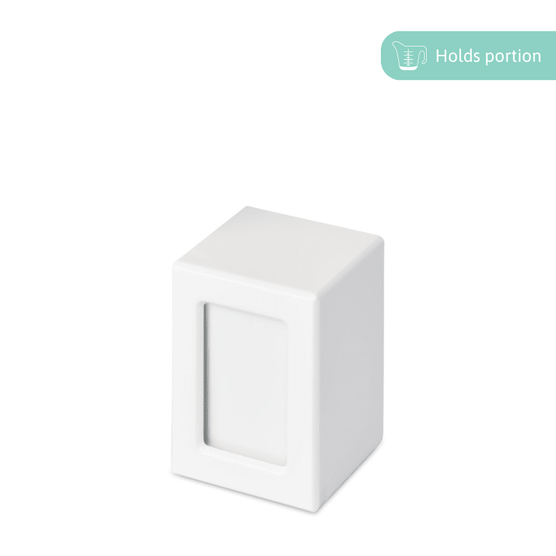 White Photo Urn - Small - PREMIUM URNS