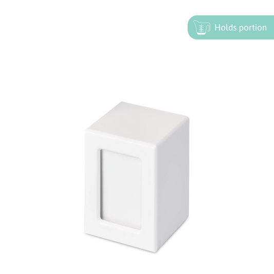 White Photo Urn - Small - PREMIUM URNS