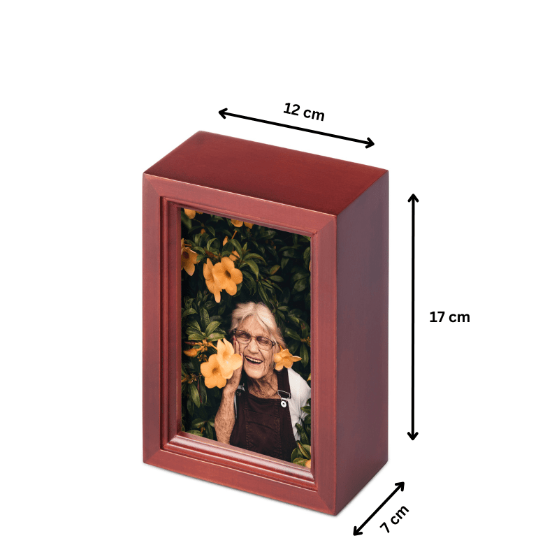 Wooden Photo Urn - Small - PREMIUM URNS