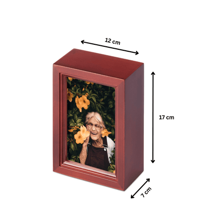 Wooden Photo Urn - Small - PREMIUM URNS